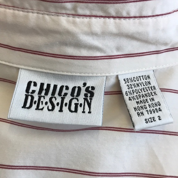 Chico’s Design pin stripped shirt - Picture 5 of 5